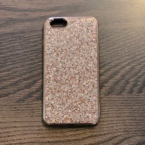 Rose gold glitter sparkle iPhone 6s case